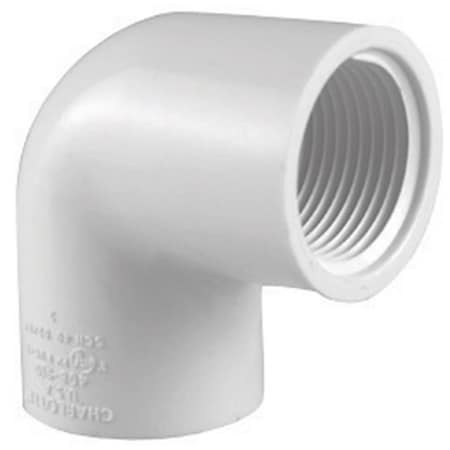 Charlotte Pipe & Foundry PVC023020600 0.5 In. 90 Deg 90 PVC Schedule 40 Elbow FPT, 25PK